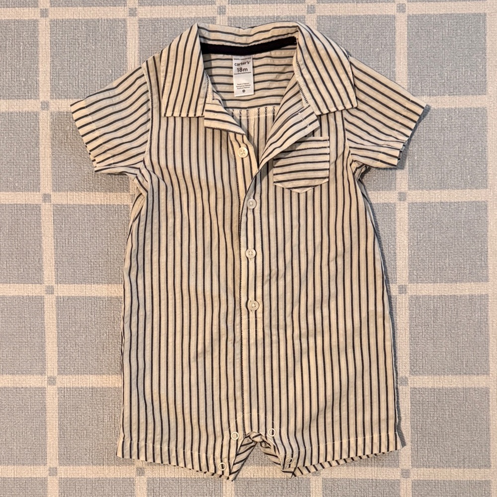 Carter's Striped Baby Romper